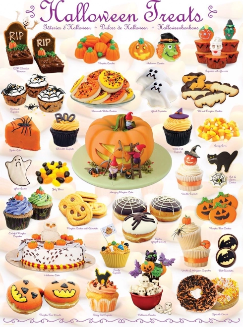 EUROGRAPHICS Puzzle Halloweenské sladkosti 1000 dílků