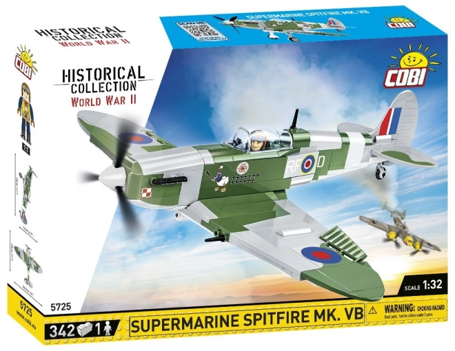 COBI 5725 II WW Supermarine Spitfire Mk. VB, 1:32, 342 k, 1 f