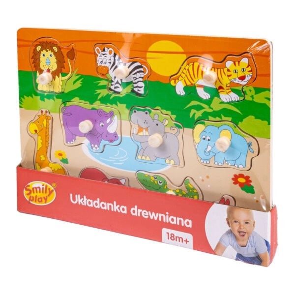 Dřevěné puzzle se zvířaty