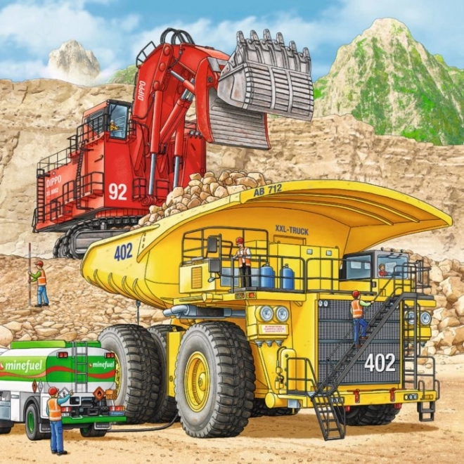 Ravensburger puzzle velké stroje 3x49 dílků