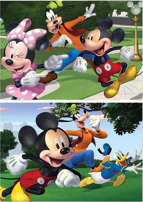 Puzzle Mickey a přátelé 2x48 dílků