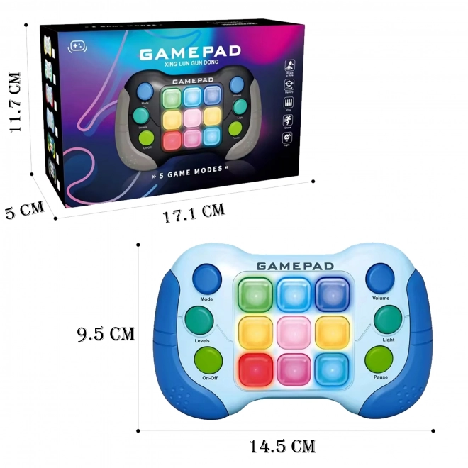 Elektronická hra WOOPIE Pop-It Fidget Toy Gamepad modrý