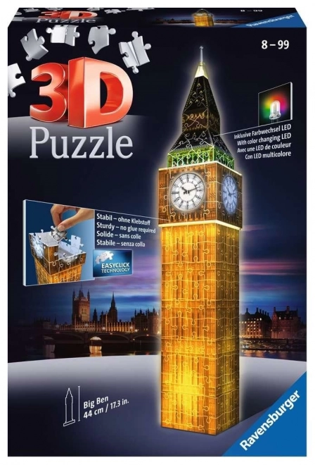 Puzzle 216 dílků 3D Big Ben Nocí