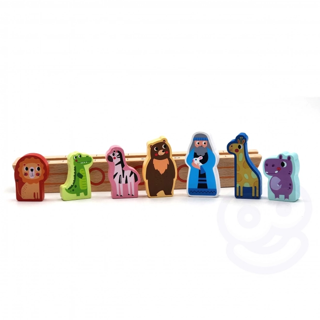 Tooky Toy dřevěná logická hra s Noemem a zvířaty