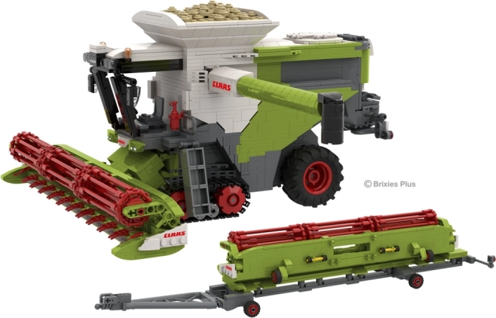 Stavebnice Brixies Plus Claas Lexion 8900 Terra Trac s přívěsem