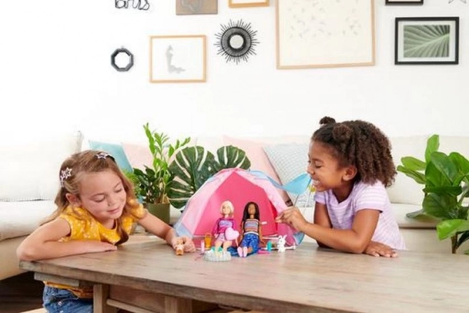 Stan Barbie s 2 panenkami a doplňky