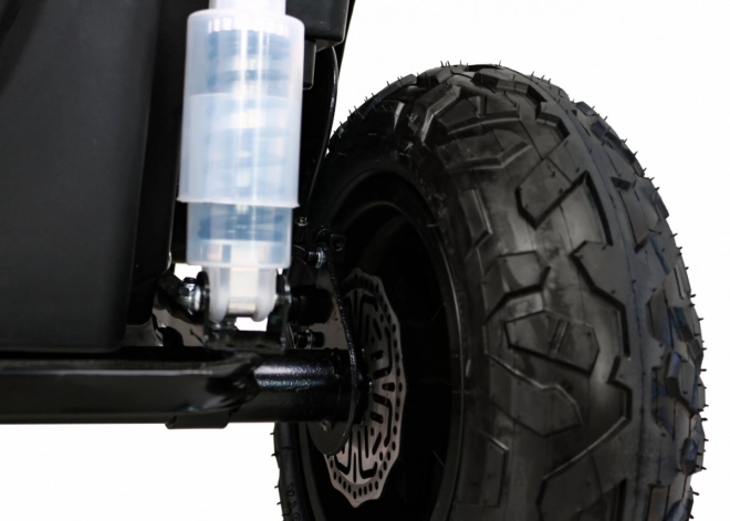 Silná závodní čtyřkolka buggy pro 2 děti Zelená + Střídavý motor + Nafukovací kola + LED audio