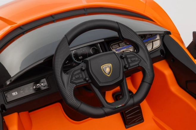 Dětské elektrické auto Lamborghini Revuelto oranžové