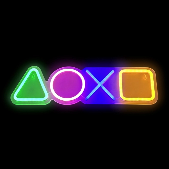 LED neonová lampička ve tvaru herního ovladače