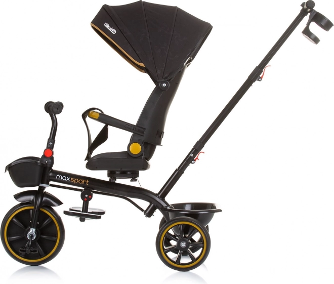 CHIPOLINO Tříkolka se stříškou Max Sport 2v1 Obsidian