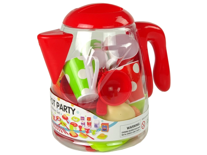 Barevný teapotový set