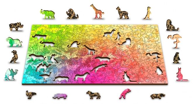 Dřevěné puzzle Motýlí sen 2v1