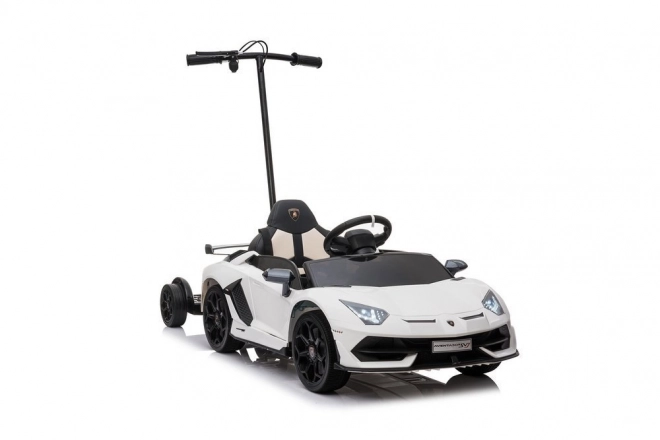 Lamborghini Aventador SX2018 auto na baterie s plošinou – Bílé