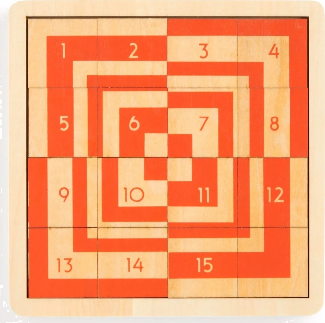 GALISON Posuvné dřevěné puzzle Frank Lloyd Wright: Imperial Hotel 2v1 (16 dílků)