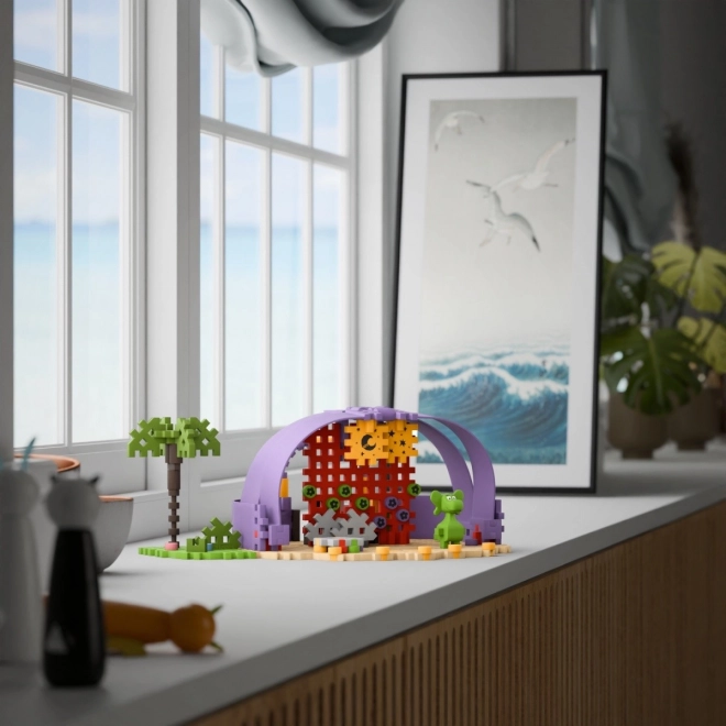 Kreativní stavebnice Mini Waffle - Diplodok a scéna 148 dílů