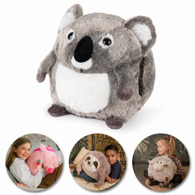 Hřejivý plyšový koala polštář 3 v 1
