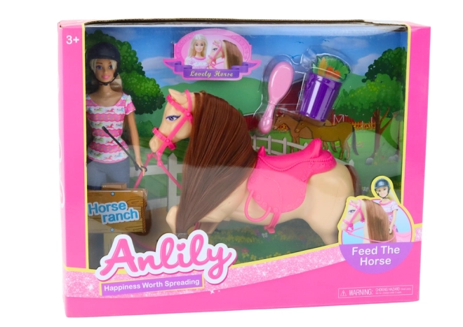 Anlily Jockey Horse Doll Set Příslušenství