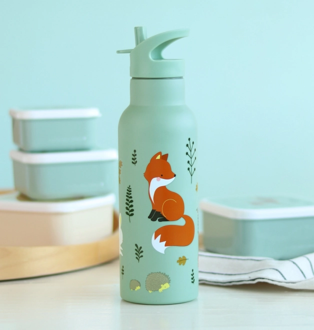 A Little Lovely Company Nerezová lahev na pití 500 ml – Kamarádi z lesa