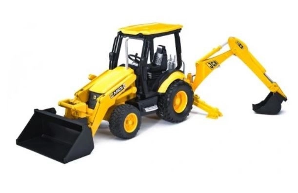Bruder traktor JCB MIDI čelní nakladač s bagrem