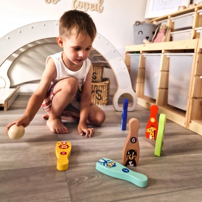 Dřevěné kuželky zvířátka TOOKY TOY