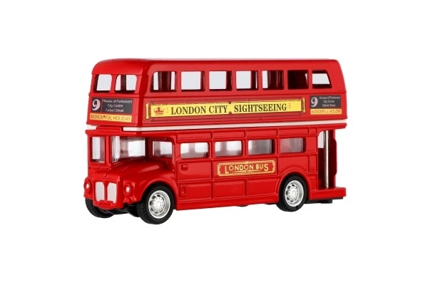 Červený patrový autobus Londýn 12 cm