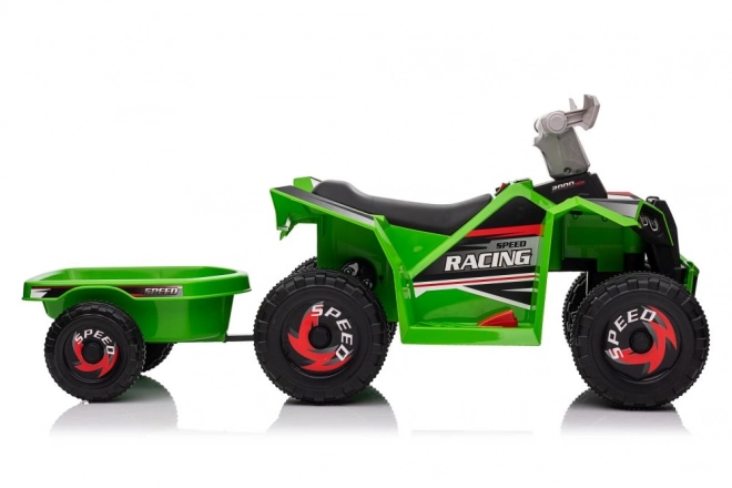 Zelená bateriová čtyřkolka XMX630T s přívěsem