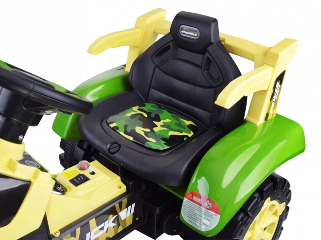 Traktor s přívěsem na baterii – Zelená