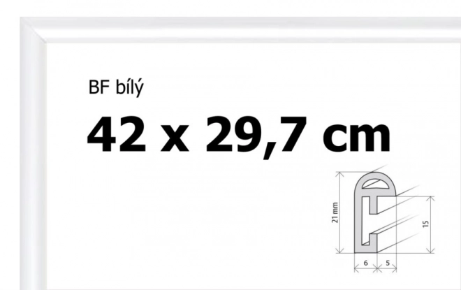 plastový rám na puzzle bílý A3