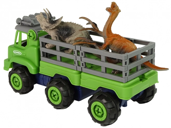 Transportní nákladní auto s dinosaury