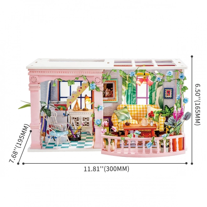 Robotime stavebnice miniatury domu s terasou