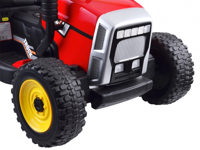 Dětský traktor s přívěsem na dálkové ovládání – Červená