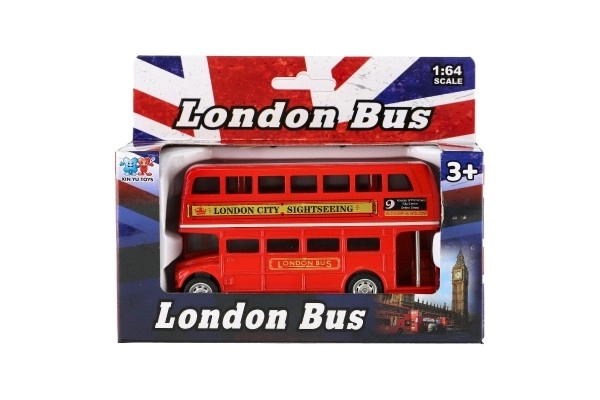 Červený patrový autobus Londýn 12 cm