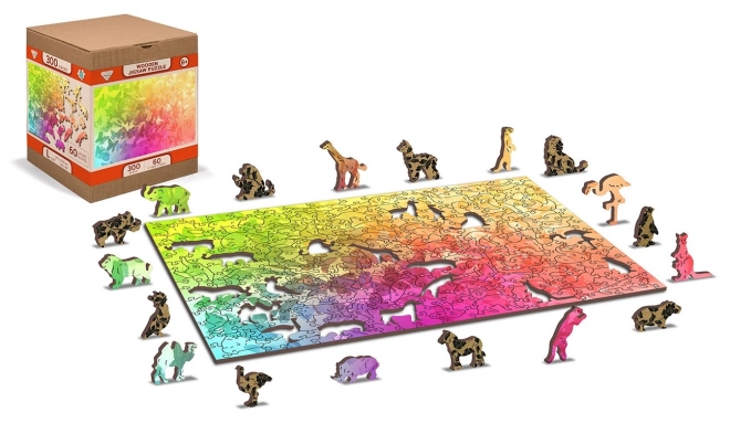 Dřevěné puzzle Motýlí sen 2v1