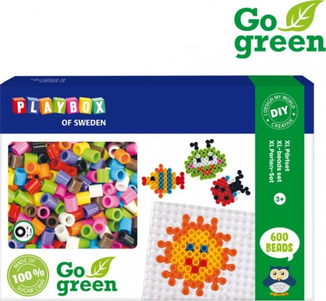 PLAYBOX Zažehlovací korálky Sada Go green XL 600ks