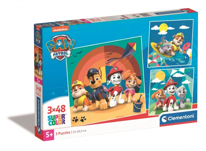 CLEMENTONI Puzzle Tlapková patrola 3x48 dílků