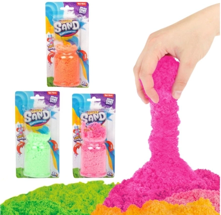 Kouzelný tekoucí písek – tvořivá tvarovací hmota, 25 g, 3 barvy
