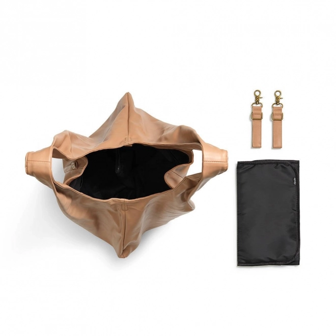 Elodie Details - Mumiová taška - Draped Tote Soft Terracotta – Měkká terakota || Béžová/šedá