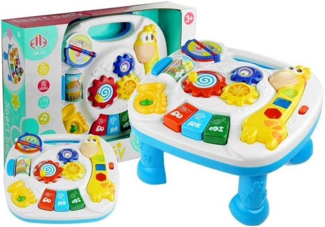 Multifunkční edukační stolek s žirafou 2v1