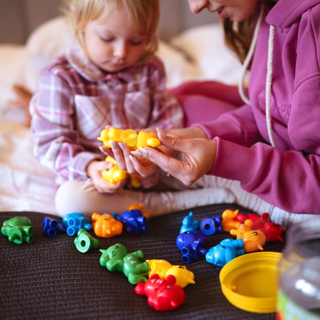 Montessori sada pro učení čísel a barev Jednorožci