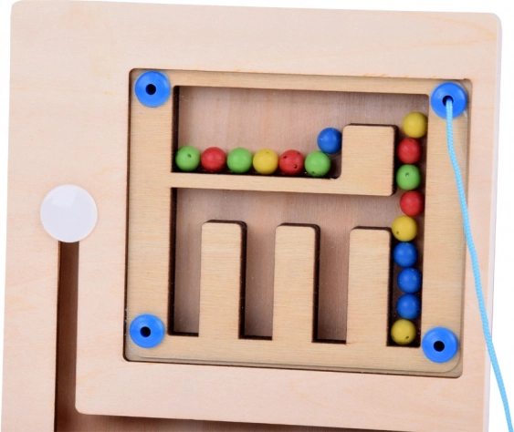 Dřevěná Magnetická Montessori Hračka s Kuličkami