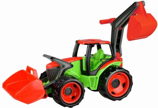Lena traktor se lžící a bagrem – zeleno‑červený