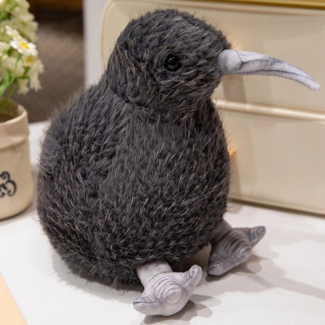Plyšový pták Kiwi - černý 17 cm
