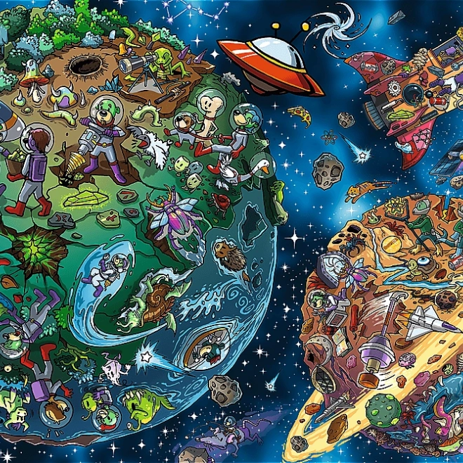 Puzzle Treflíci ve vesmíru