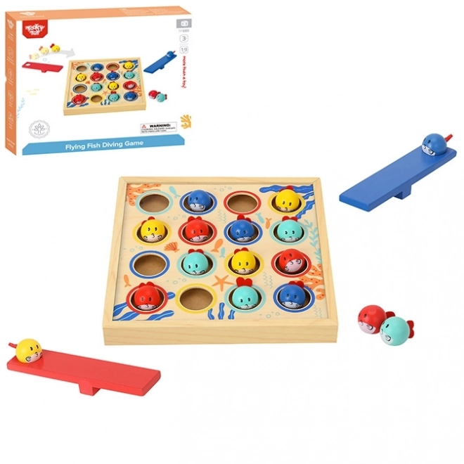 Tooky Toy Dřevěný Stůl Létající Rybičky