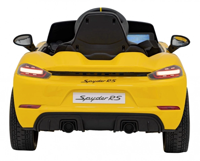 Elektrické autíčko Porsche 718 s MP4 audio panelem – Žluté