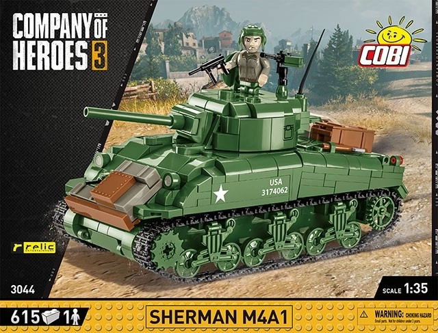 COBI 3044 COH Sherman M4A1, 1:35, 615 k, 1 f