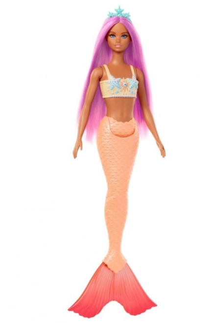 Panenka Barbie Mořská víla s oranžovým ocasem