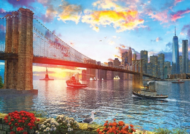 ART PUZZLE Puzzle Západ slunce v New Yorku 1000 dílků