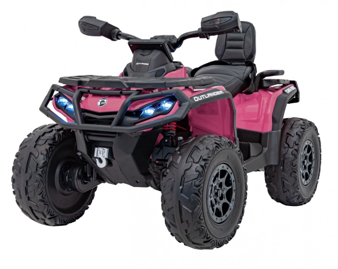 Růžový čtyřkolka Can-Am Outlander ATV