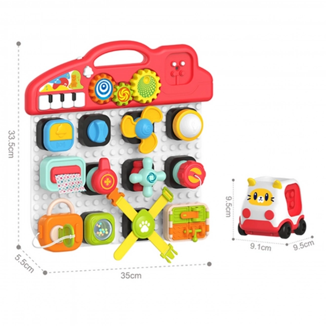 Woopie Montessori Dětský Manipulační Panel Barevný Aktivní Panel
